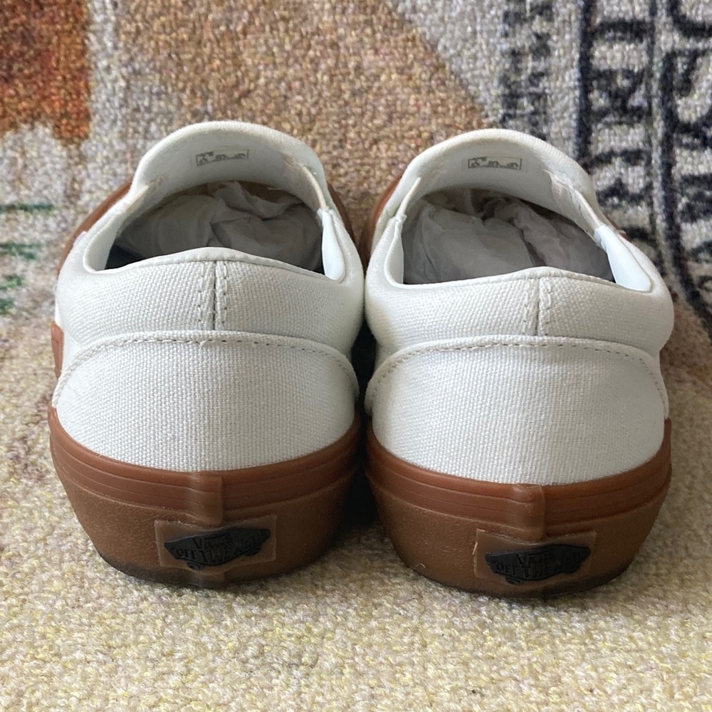 Vans Slip-On Pro Shoes Sneakers Pearl Gum White Tan Size 9 Women’s = 7.5 Mens - Picture 12 of 16